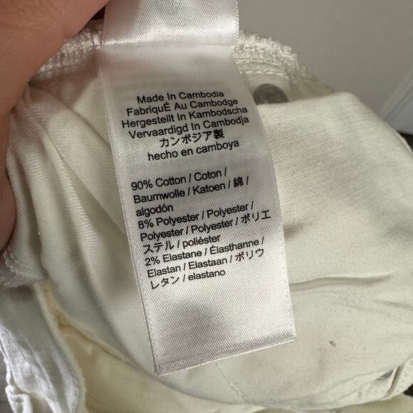 J Crew 9" Demi Boot Crop White Wash Denim Jeans US Women's 27 New - Picture 5 of 10